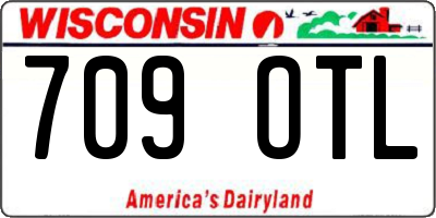 WI license plate 709OTL