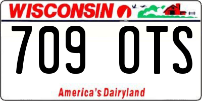 WI license plate 709OTS