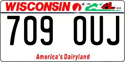 WI license plate 709OUJ