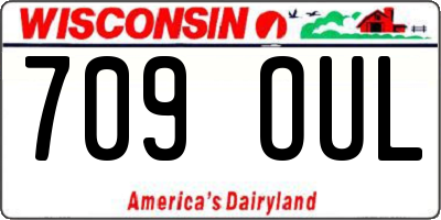WI license plate 709OUL