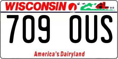 WI license plate 709OUS