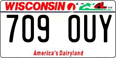 WI license plate 709OUY