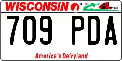 WI license plate 709PDA