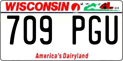WI license plate 709PGU