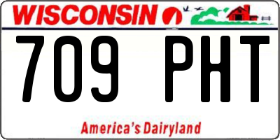 WI license plate 709PHT
