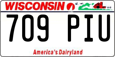 WI license plate 709PIU