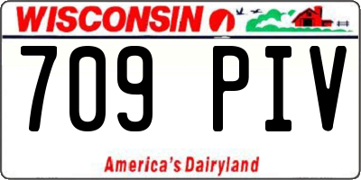 WI license plate 709PIV