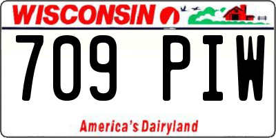WI license plate 709PIW