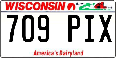 WI license plate 709PIX