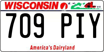 WI license plate 709PIY