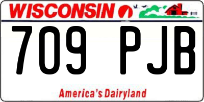 WI license plate 709PJB