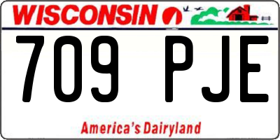 WI license plate 709PJE