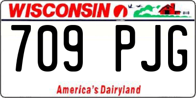 WI license plate 709PJG