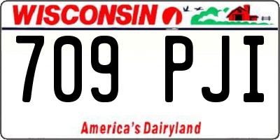 WI license plate 709PJI