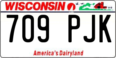 WI license plate 709PJK