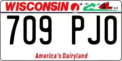 WI license plate 709PJO