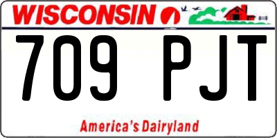 WI license plate 709PJT