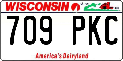 WI license plate 709PKC