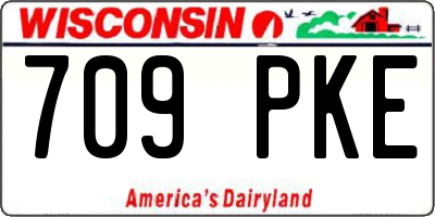 WI license plate 709PKE
