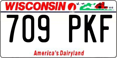 WI license plate 709PKF