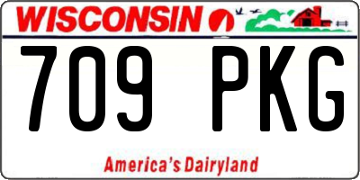 WI license plate 709PKG