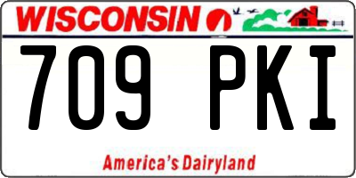 WI license plate 709PKI