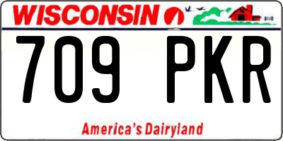 WI license plate 709PKR