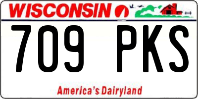 WI license plate 709PKS