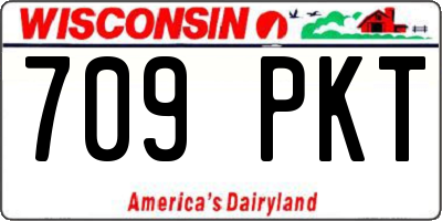 WI license plate 709PKT