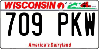 WI license plate 709PKW
