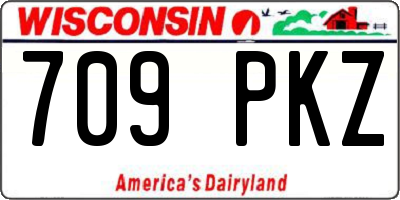 WI license plate 709PKZ