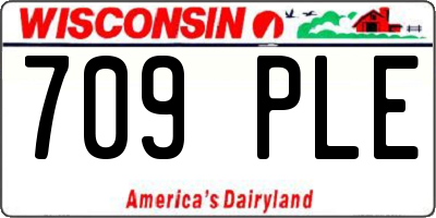 WI license plate 709PLE