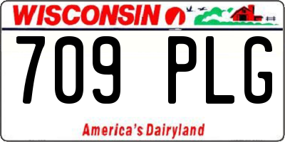 WI license plate 709PLG