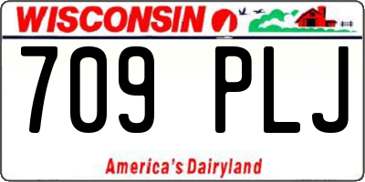 WI license plate 709PLJ