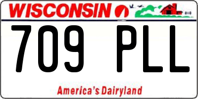 WI license plate 709PLL