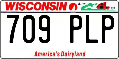 WI license plate 709PLP