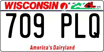 WI license plate 709PLQ