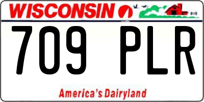 WI license plate 709PLR