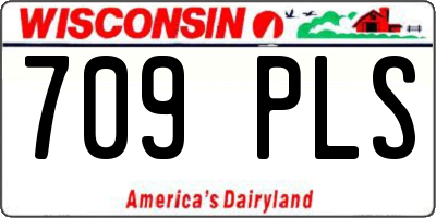 WI license plate 709PLS