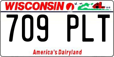 WI license plate 709PLT