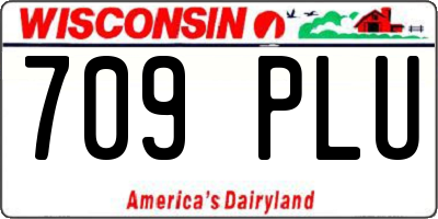 WI license plate 709PLU