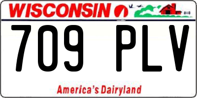 WI license plate 709PLV