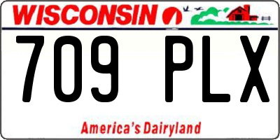 WI license plate 709PLX