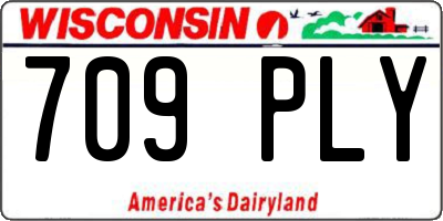 WI license plate 709PLY