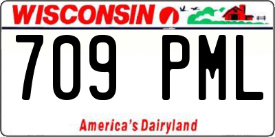 WI license plate 709PML