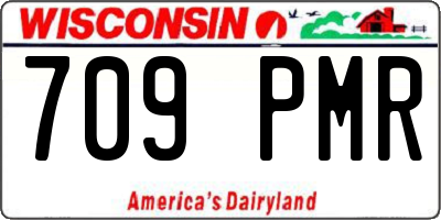 WI license plate 709PMR
