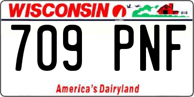 WI license plate 709PNF