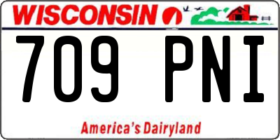 WI license plate 709PNI