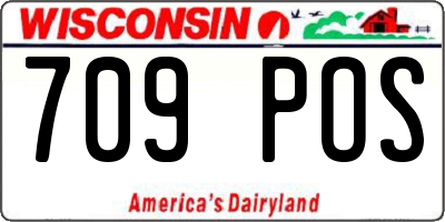 WI license plate 709POS