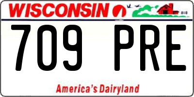 WI license plate 709PRE